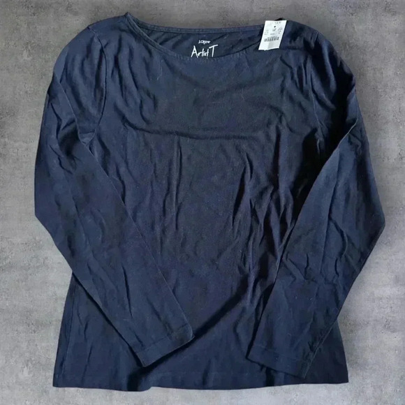 J. Crew Factory Navy Long Sleeve Tee - Picture 1 of 6